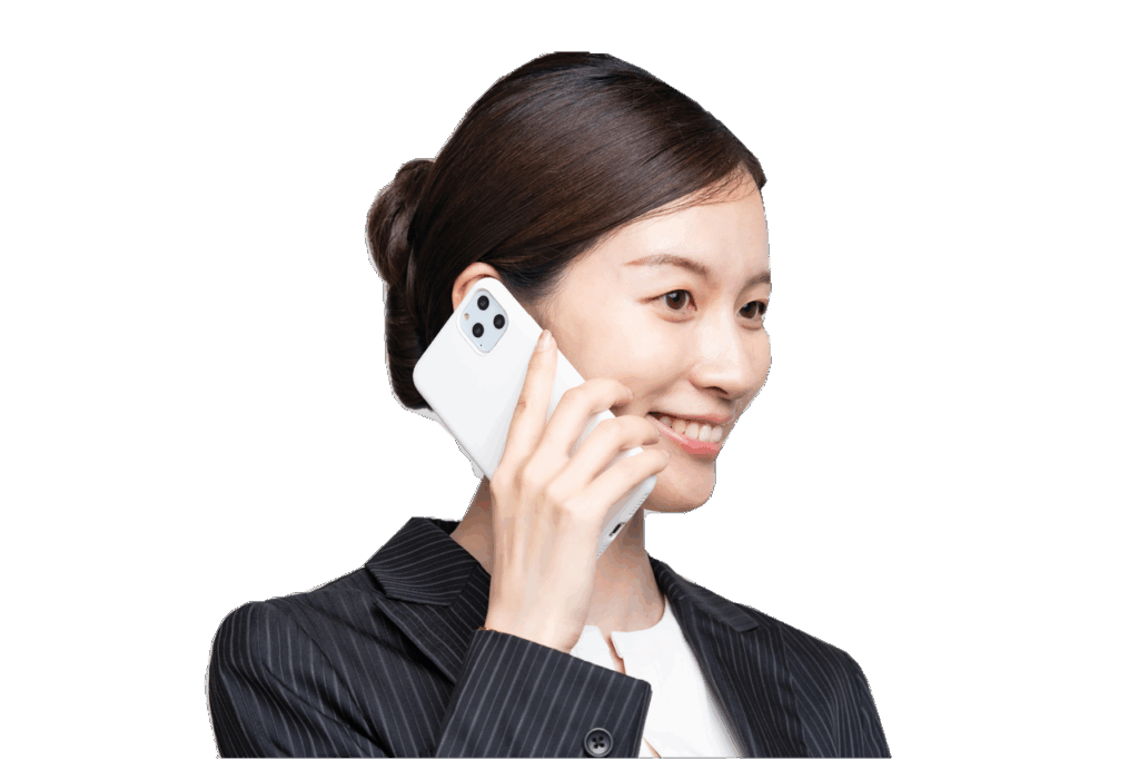 問い合わせをしている